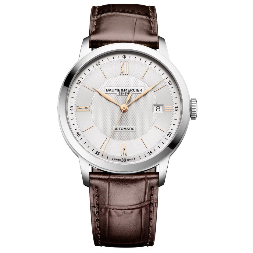 Classima Automatik, weißes Leder, 40 mm, 10853