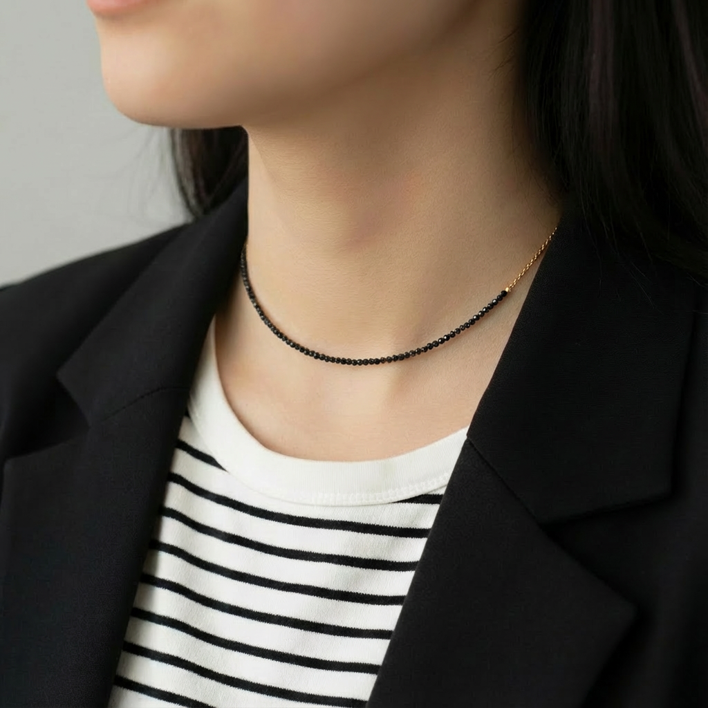 Collana pietre naturali "Spinelli Neri"