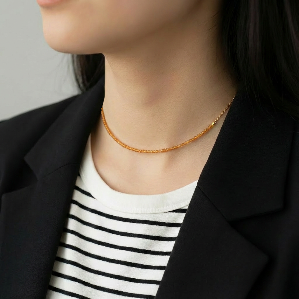 Collana pietre naturali "Quarzo Citrino"