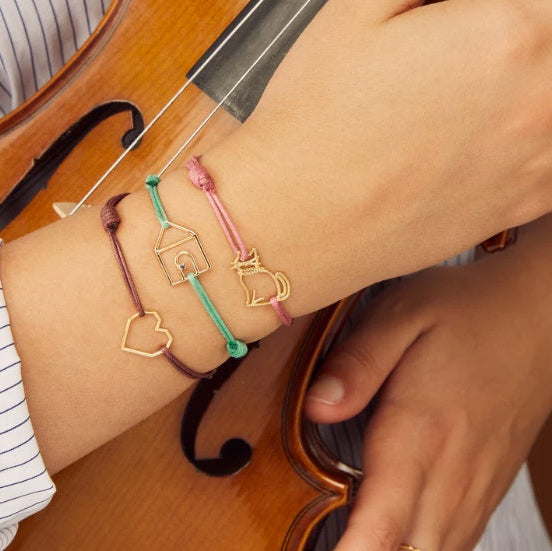 BRACCIALE CUORE CORDA ROSSO