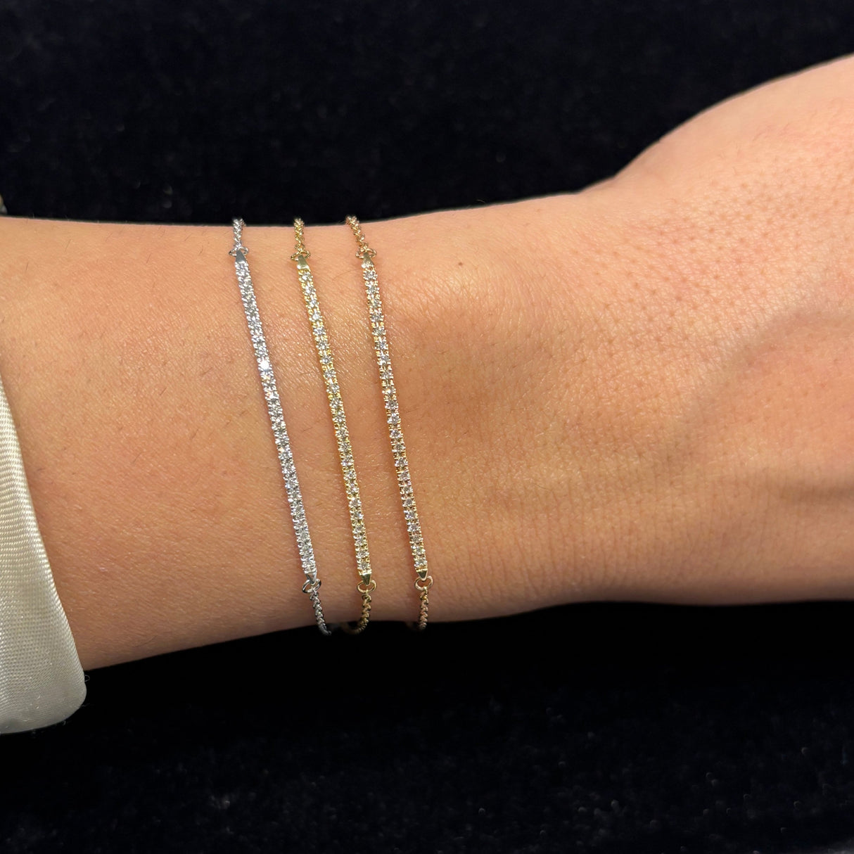 Bracciale barretta diamanti In Oro giallo