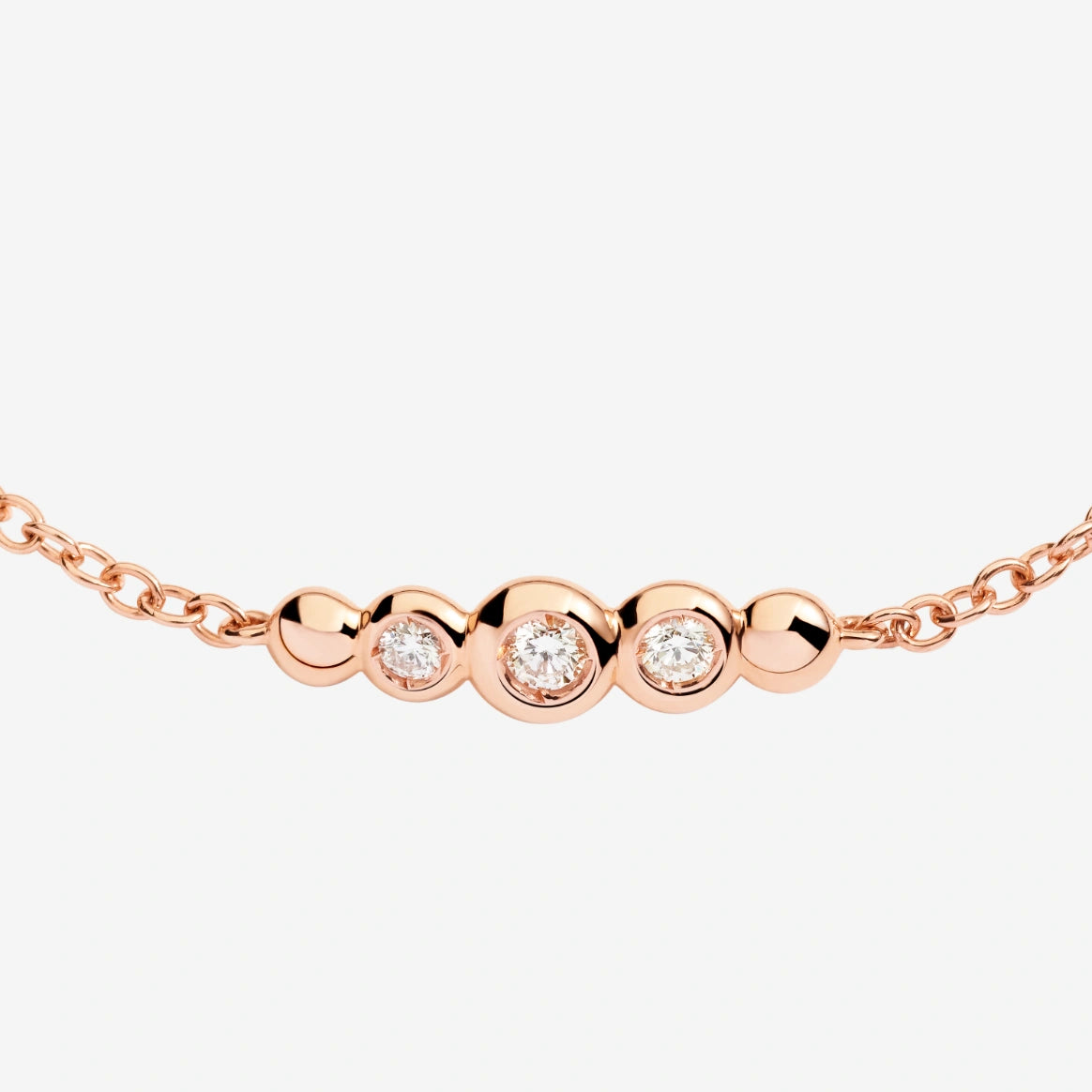 Dodo bracelet bubbles pink gold and diamonds