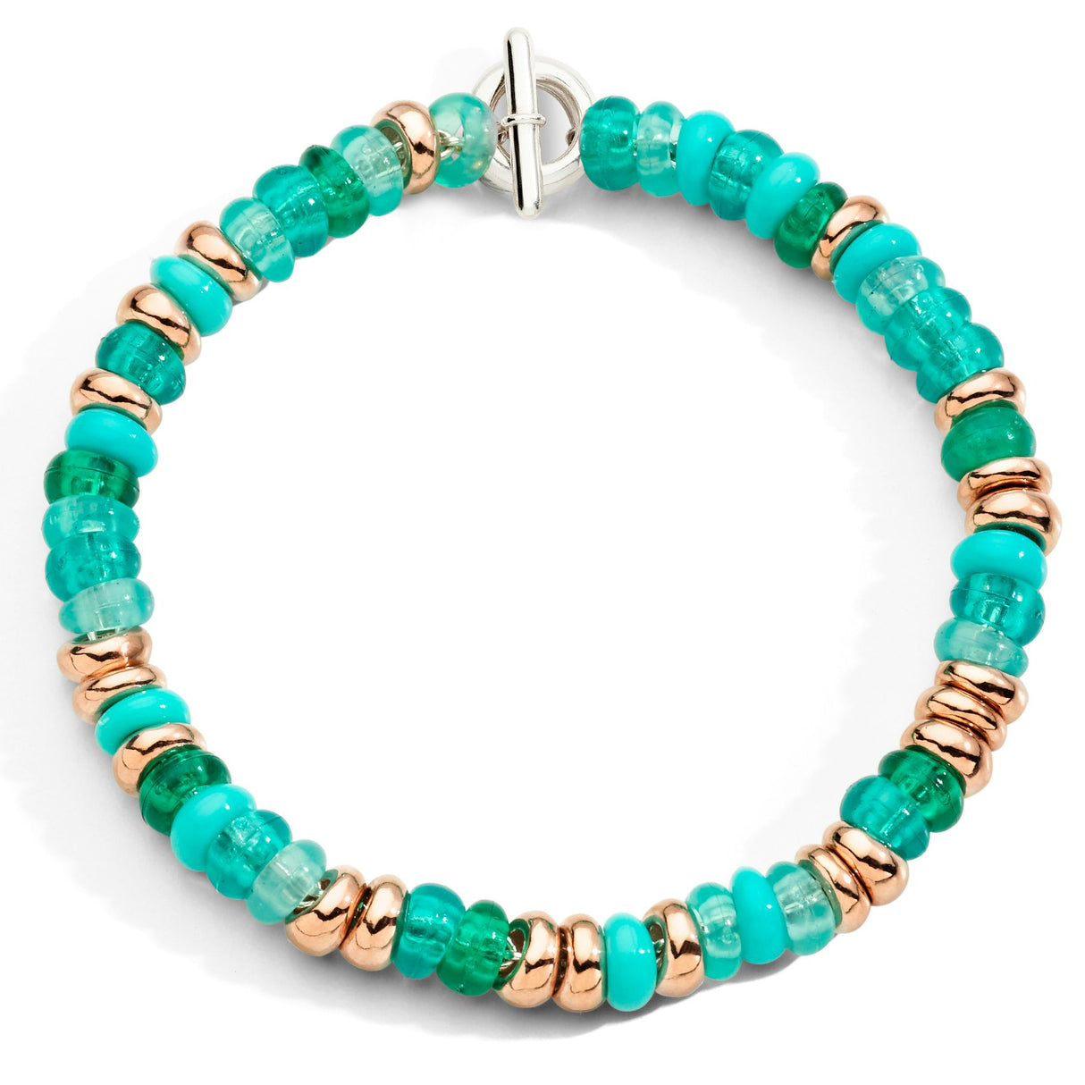 DoDo Rondelle-Armband in Gold, Silber und Türkis – Cover Brisè