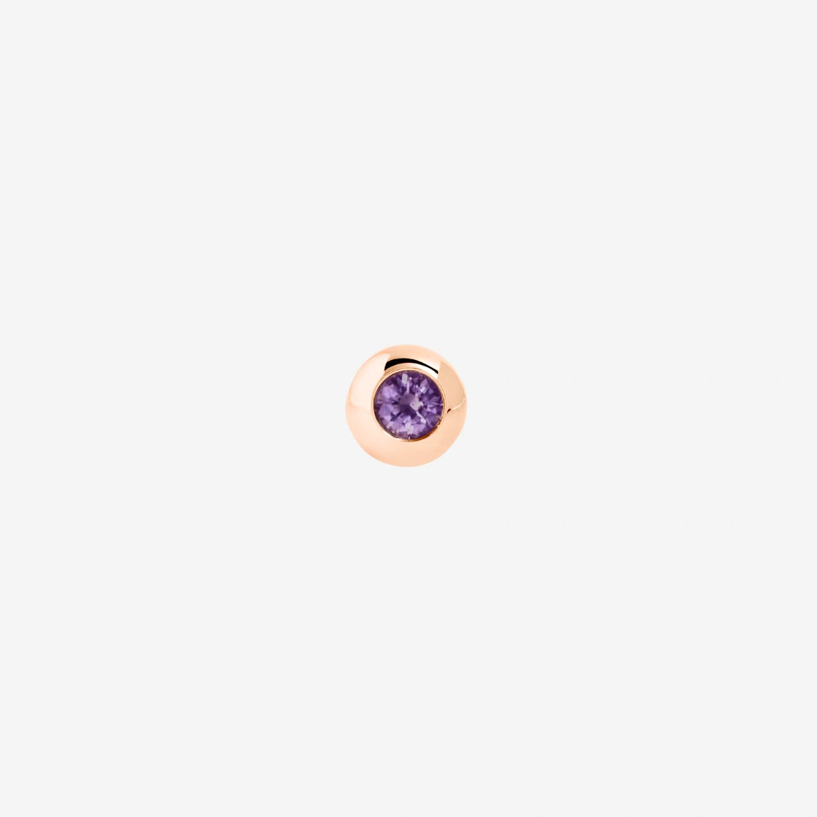 Dodo earring bubbles pink gold and amethyst