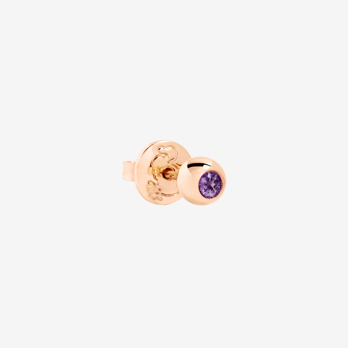 Dodo earring bubbles pink gold and amethyst
