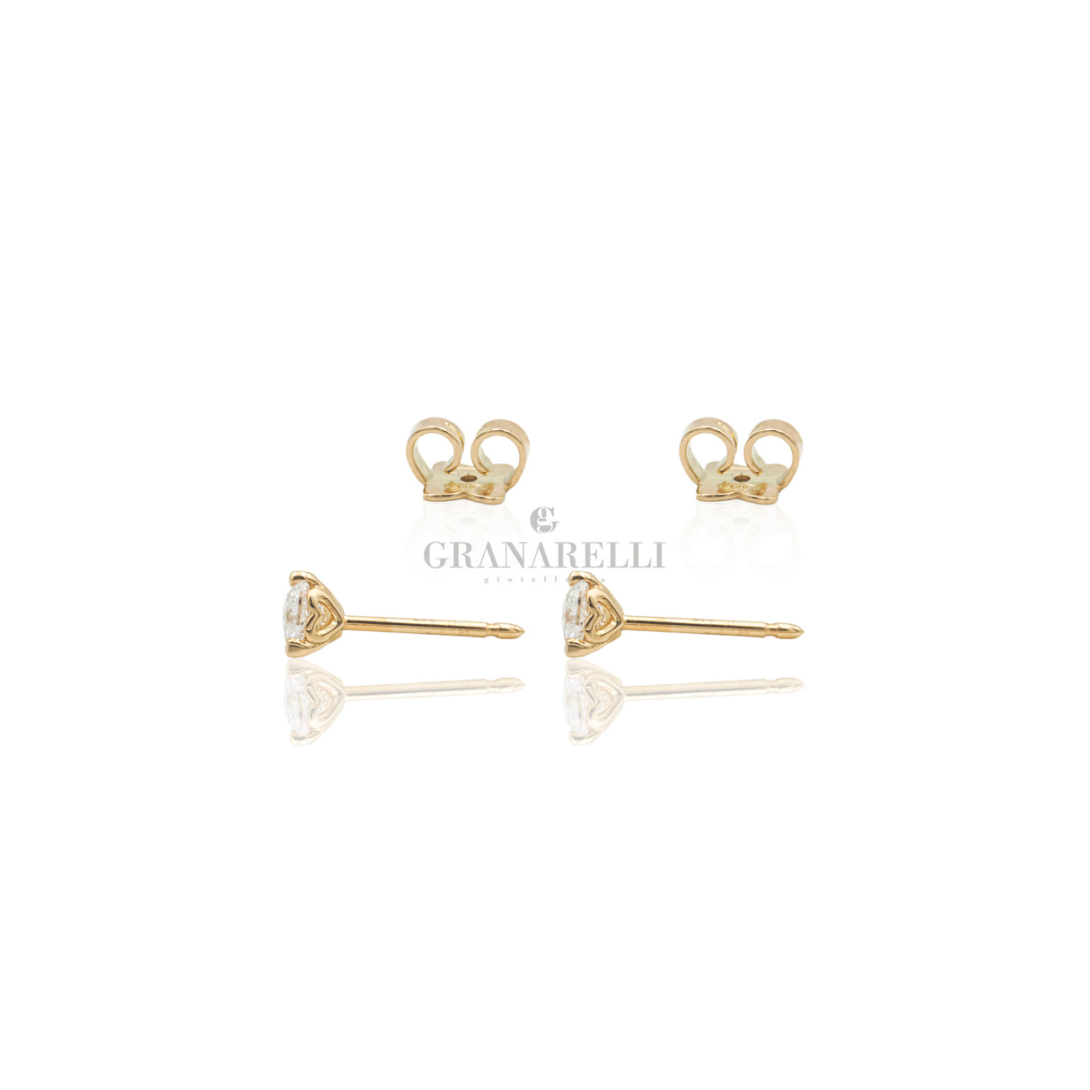 Orecchini Punto Luce Diamante taglio Cuore 0.51kt-RECARLO-E67PX001/G051-Gioielleria Granarelli