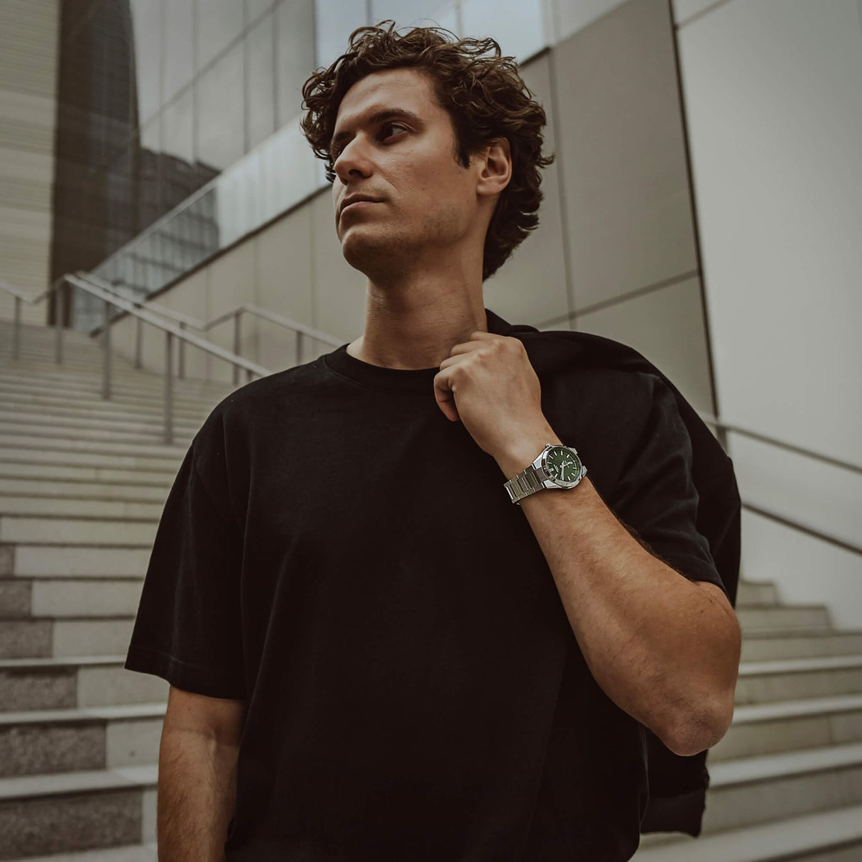 Edifice Automatico Acciaio Verde EFK-100D-3A