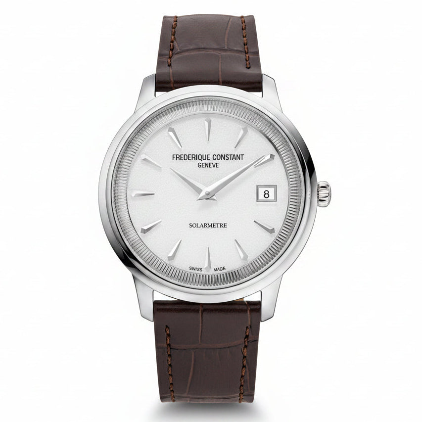Classics Moneta Solarmetre Bianco Pelle 39mm