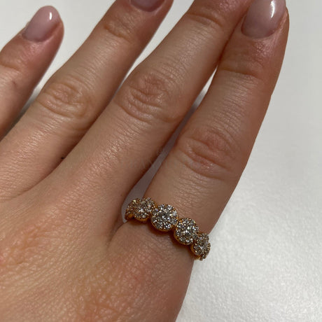 Anelli Fedina Pavè Diamanti in Oro Rosa CRIVELLI