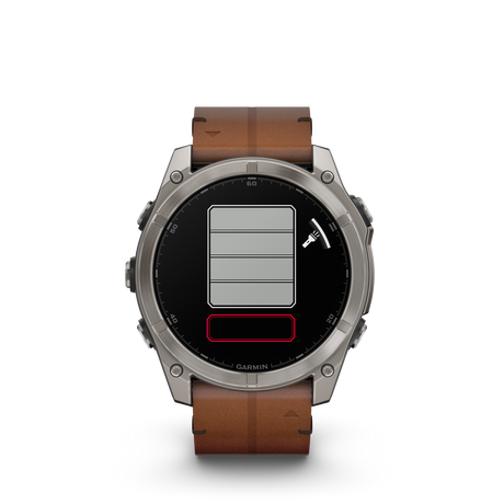 fēnix® 8 - 51 mm, AMOLED Titanio con cinturino in pelle-Orologi-GARMIN-Gioielleria Granarelli