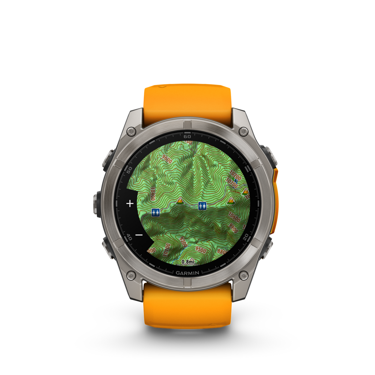 fēnix® 8 - 51 mm, AMOLED Titanium & Spark Orange-Orologi-GARMIN-Gioielleria Granarelli