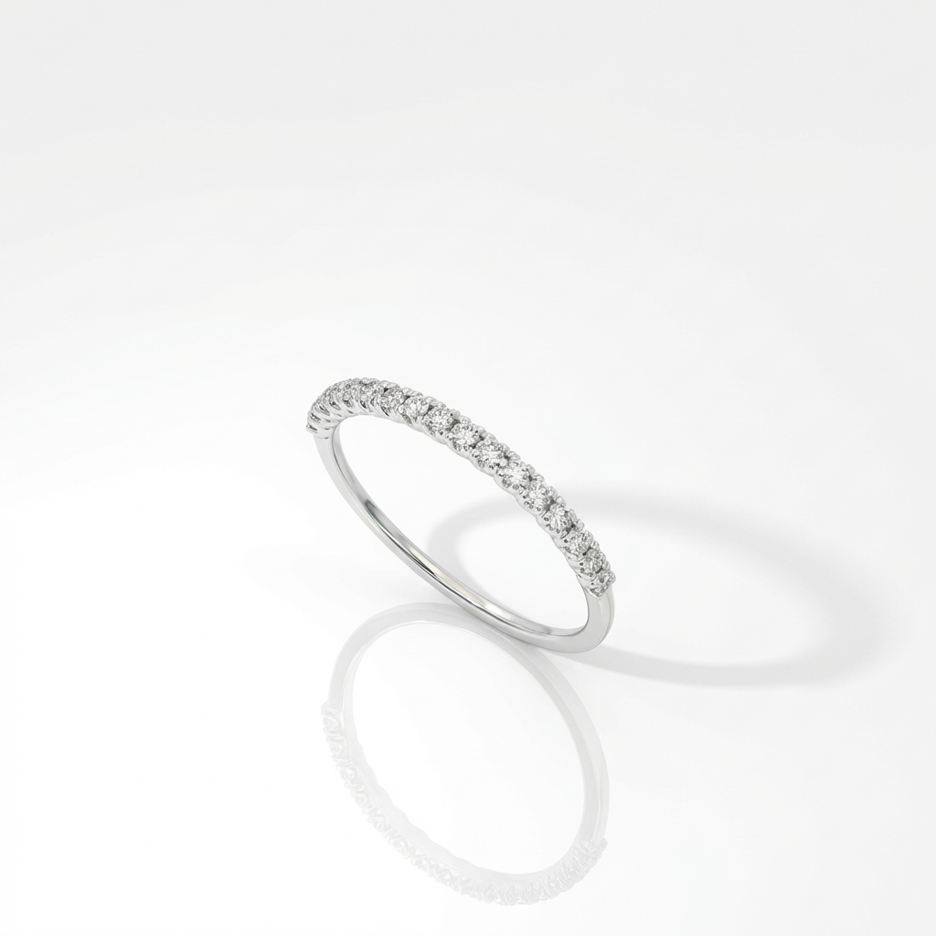 Anello Fedina con 17 Diamanti F VS