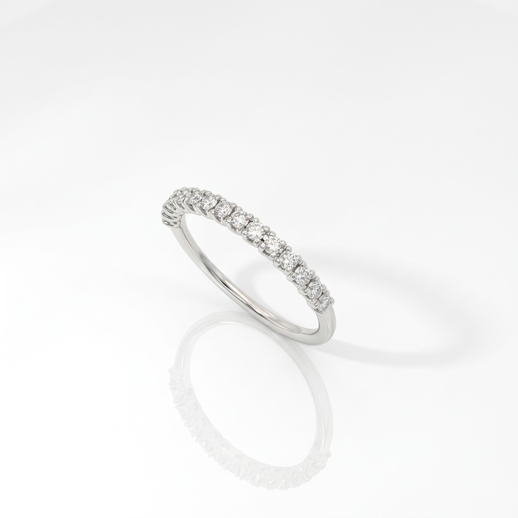 Anello Fedina con 15 Diamanti F VS