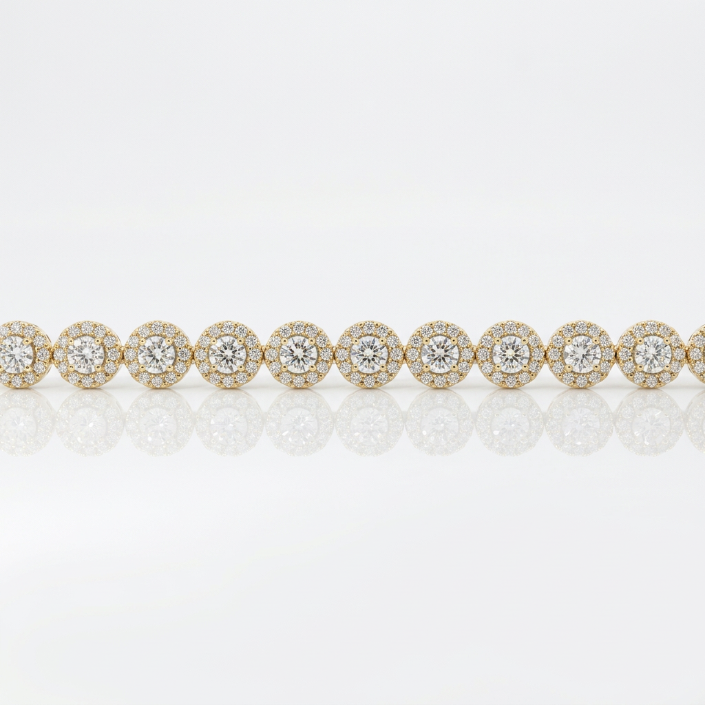 Bracciale Tennis Fantasia Oro Rosa e Diamanti