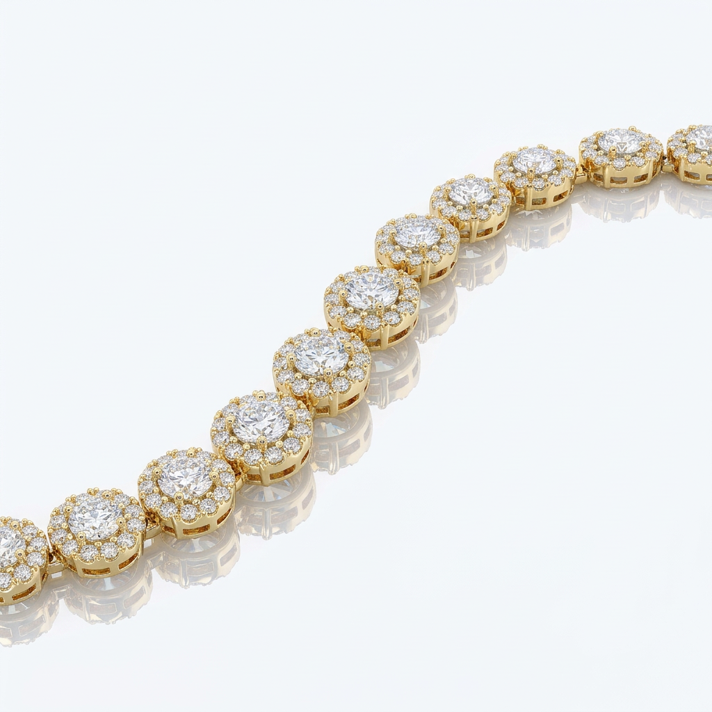 Bracciale Tennis Fantasia Oro Rosa e Diamanti