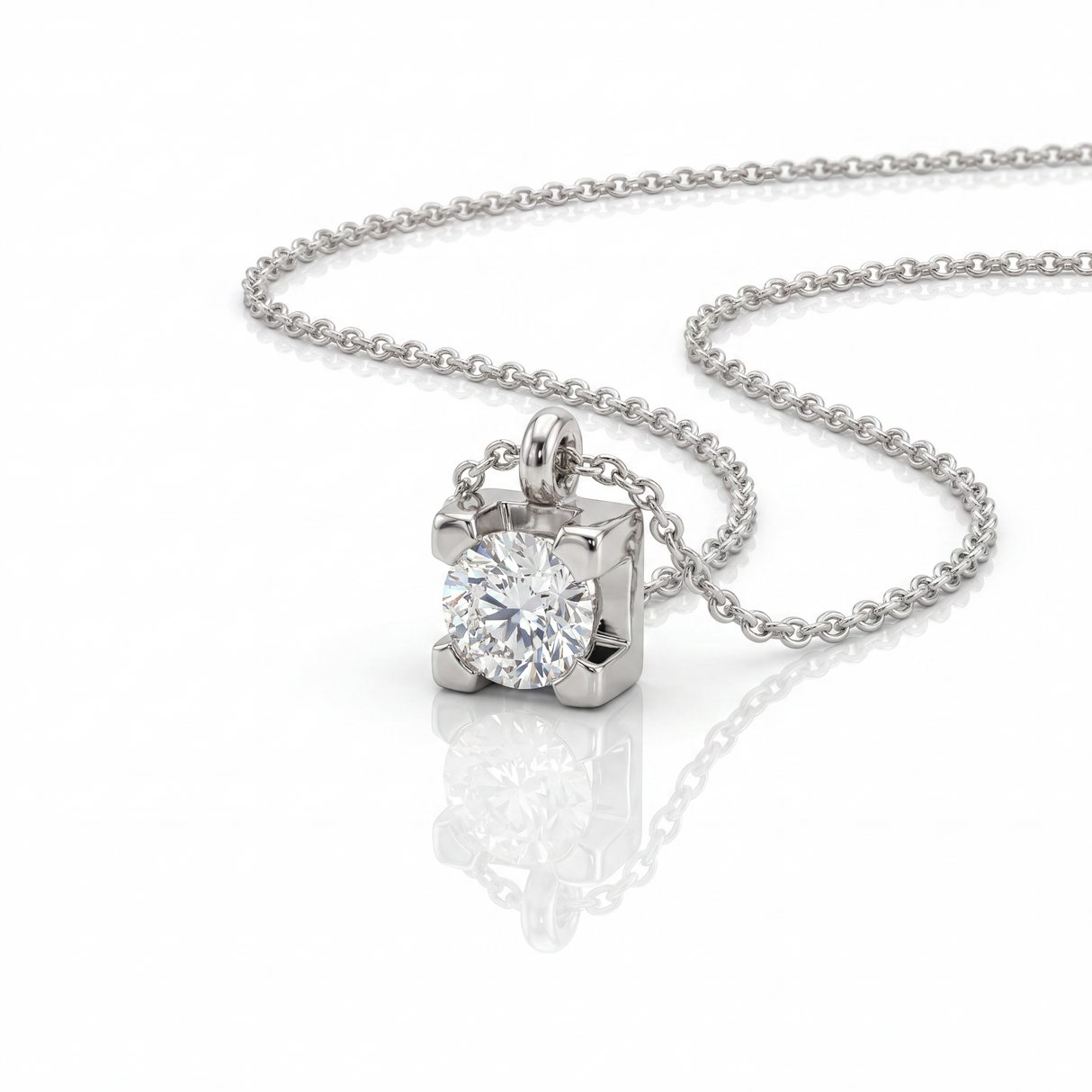 Girocollo Diamante Punto Luce 0.53kt Certificato GIA 1527691325