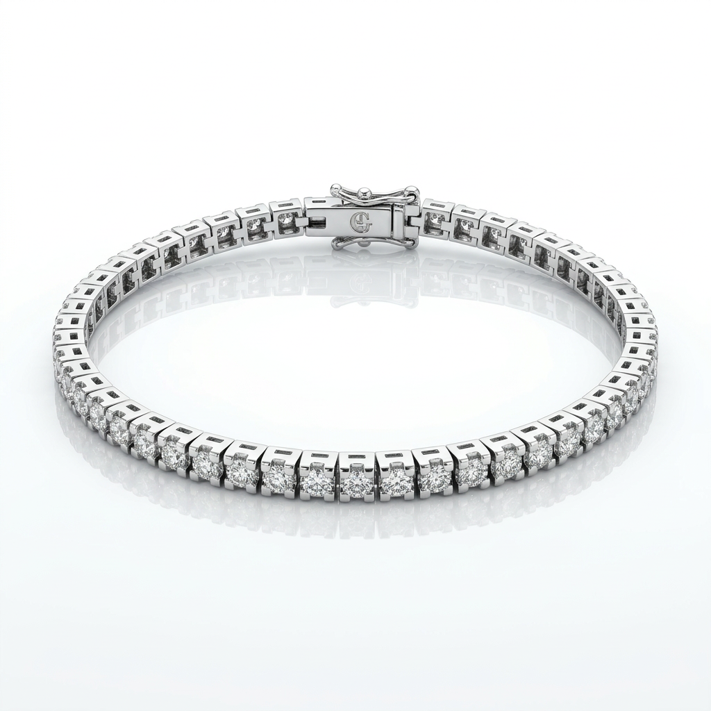 Bracciale Tennis Oro Bianco Diamanti 1.78kt