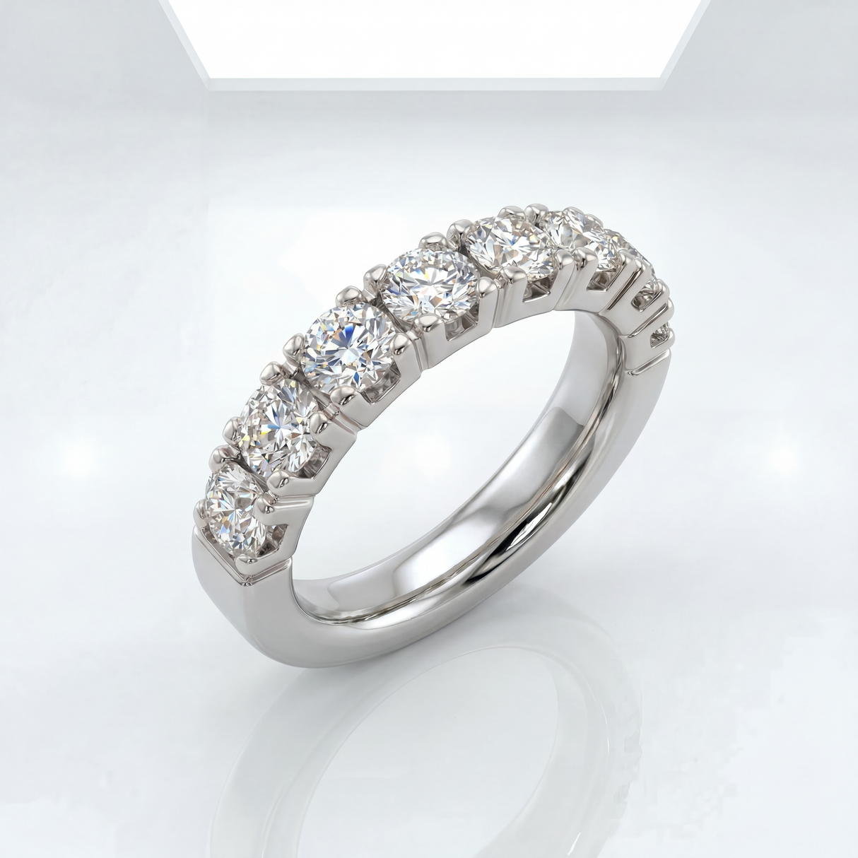 Fedina Half Eternity Diamanti Oro Bianco