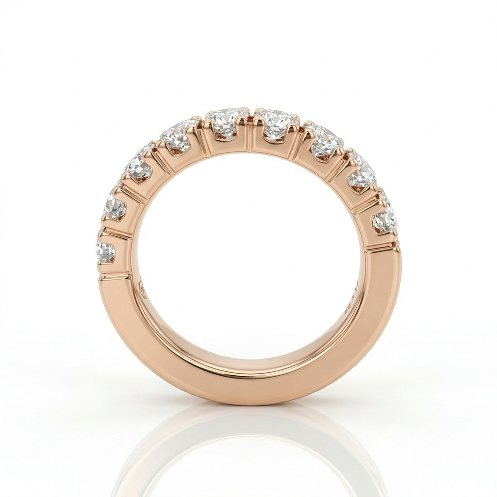 Fedina Half Eternity Diamanti Oro Rosa