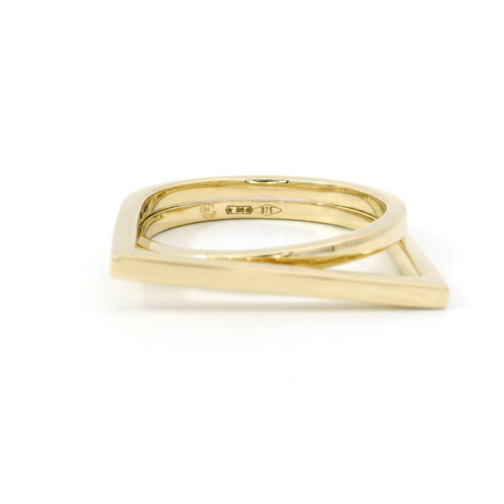 Anello incrocio in Oro Giallo 9kt