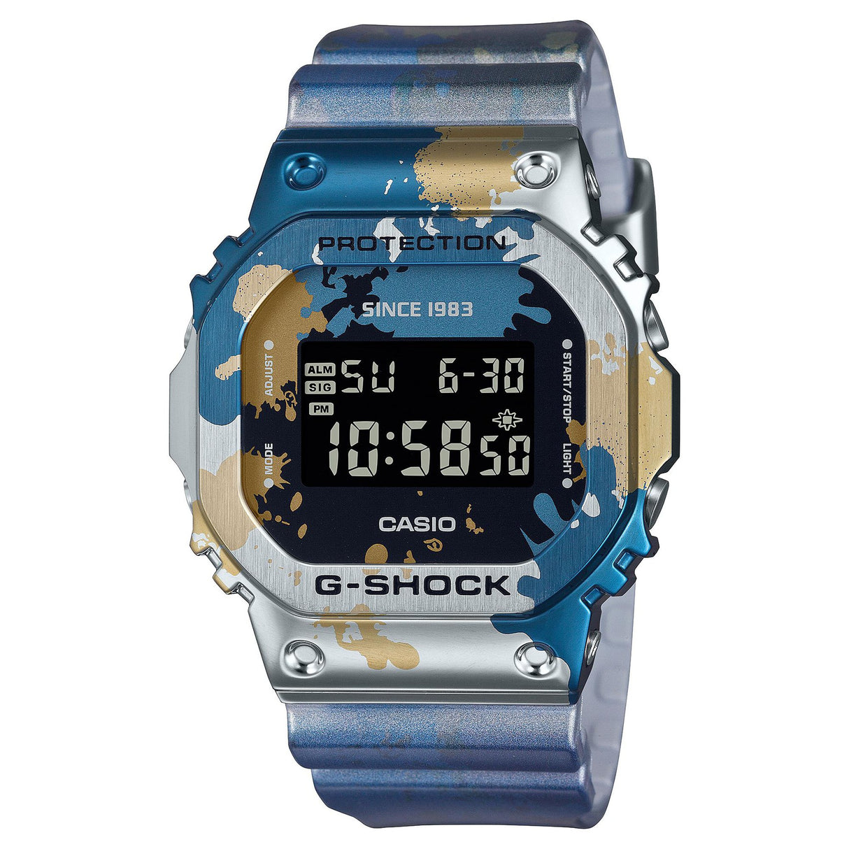 G-Shock Street Spirit Blue and Gold-Orologi-CASIO-Gioielleria Granarelli