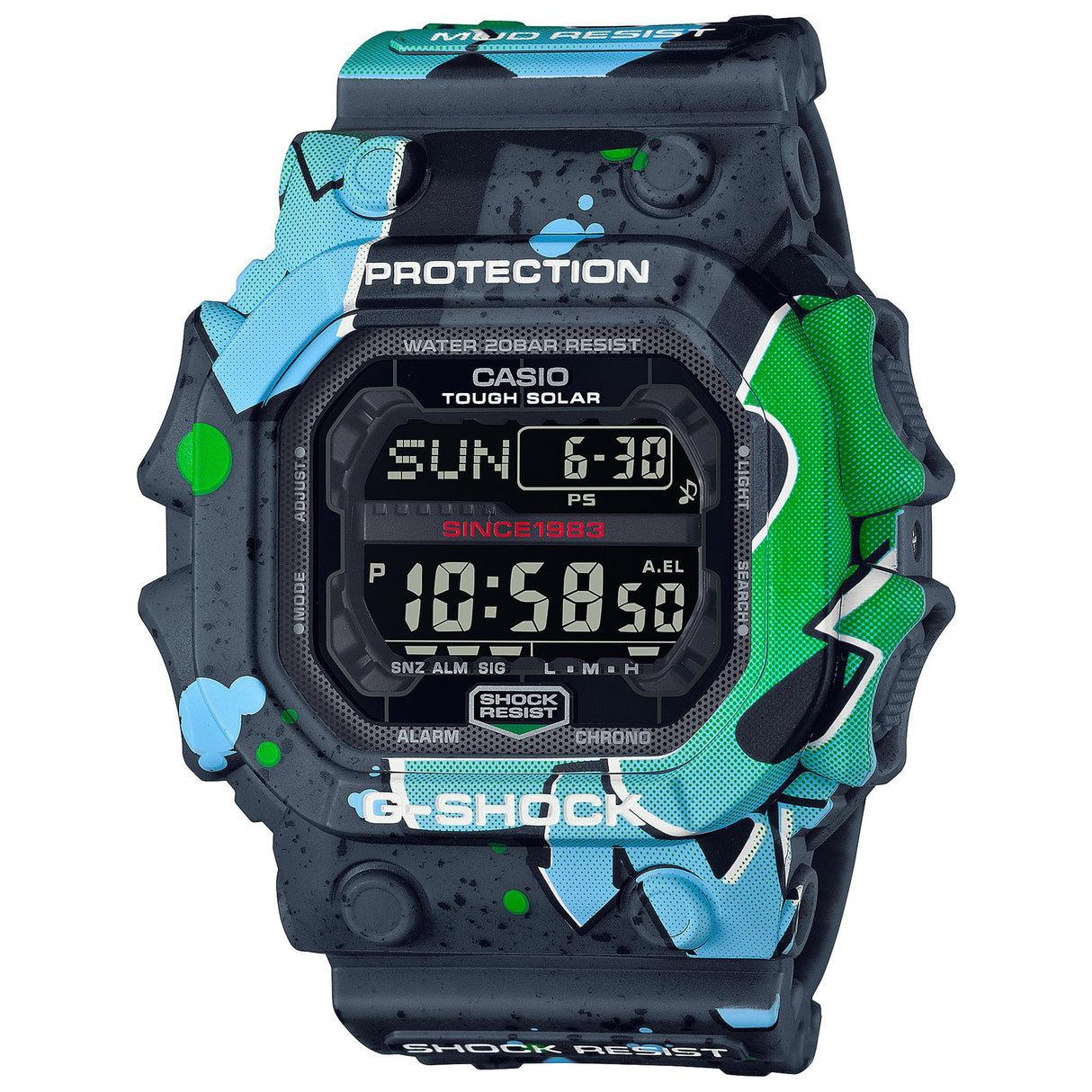 G-Shock Street Spirit Blue and Green-Orologi-CASIO-Gioielleria Granarelli