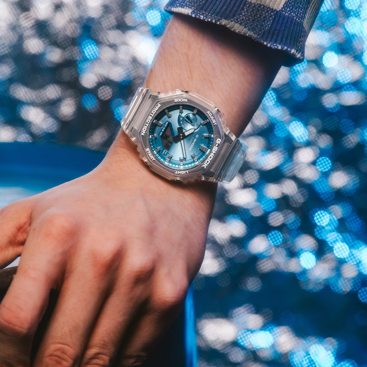 Classic Serie Ga-2100 Trasparente Blu