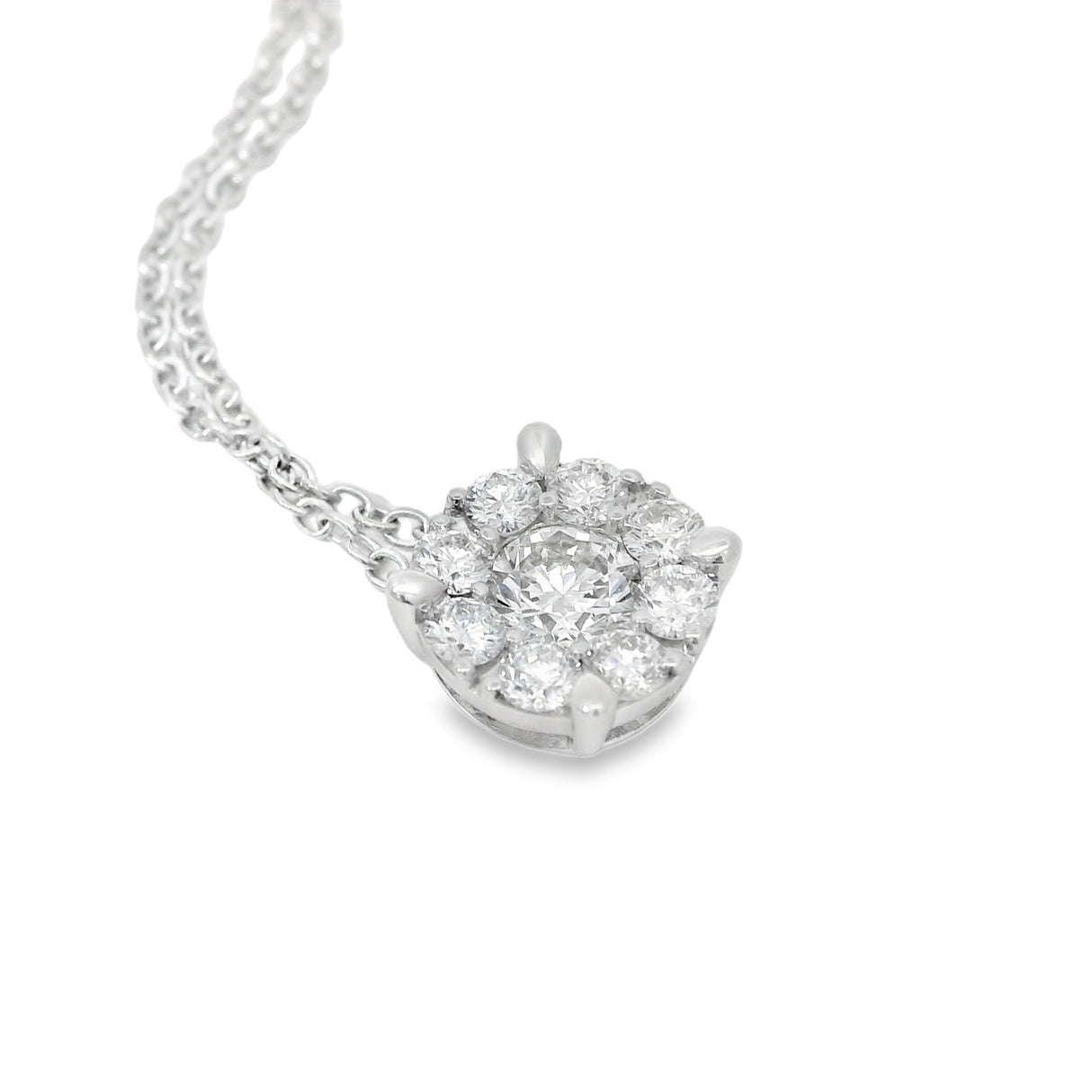 Illusion Diamond Light Point Choker-Halskette aus 0,63 kt Weißgold
