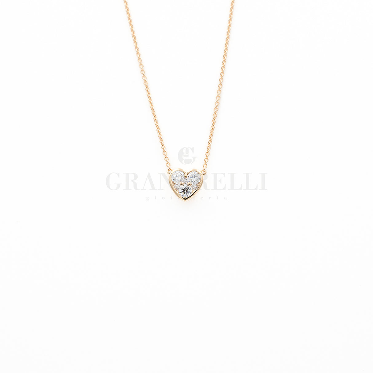 Girocollo Cuoricini Diamanti in Oro Rosa