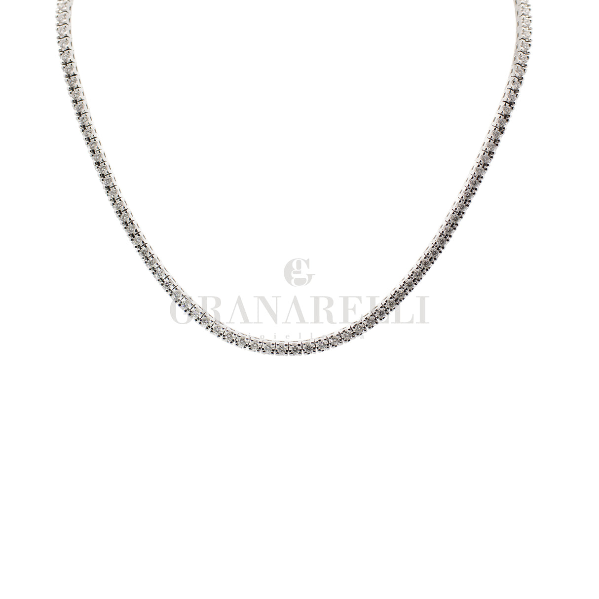 9.00ct white gold tennis necklace