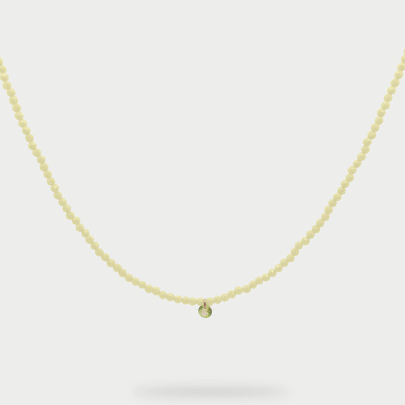 Girocollo Filo Pepite Zirconi Verde