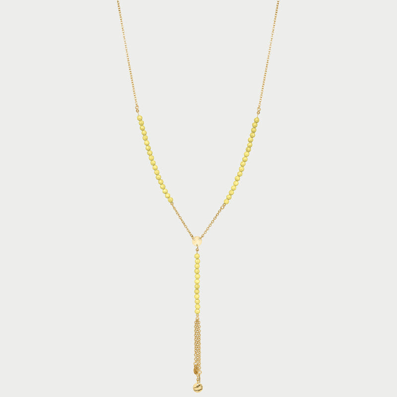 Collana rosario con Pepite di Zirconi Verde Lime