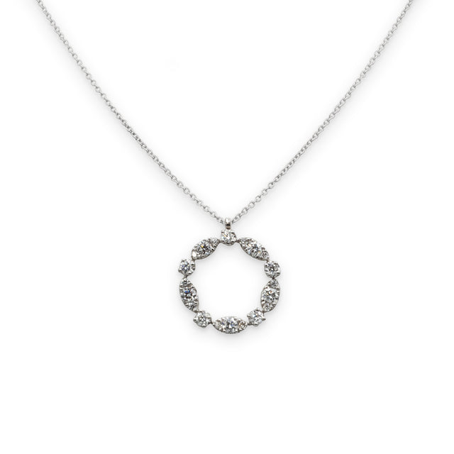 Girocollo Ghirlanda Diamanti in Oro Bianco-Girocolli-CRIVELLI-Gioielleria Granarelli