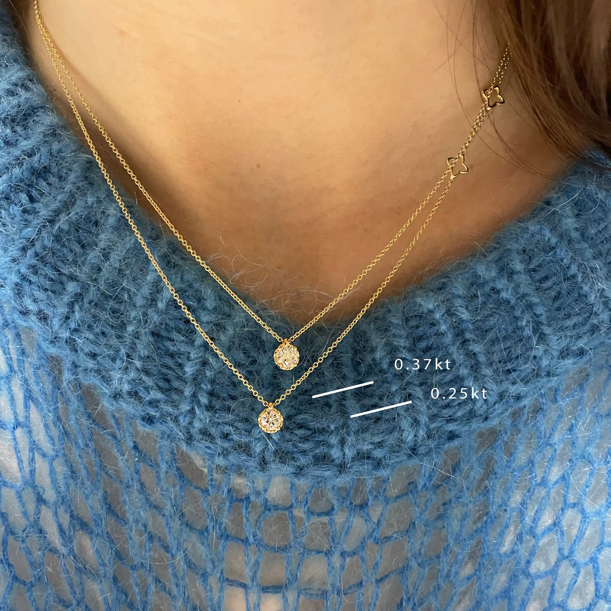 Girocollo Punto Luce Diamante 0.25kt Oro Giallo-Girocolli-RECARLO-Gioielleria Granarelli