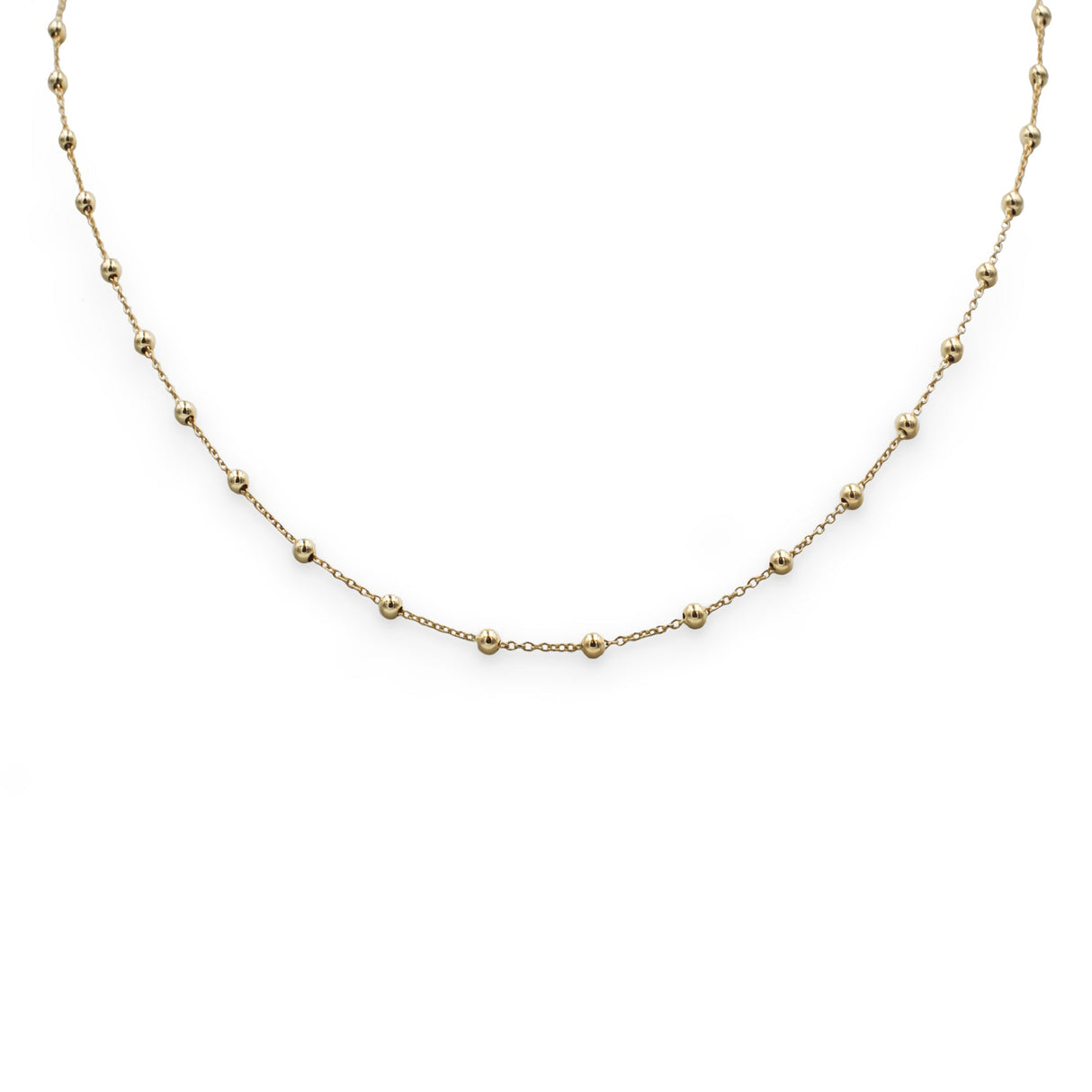 Girocollo Sfere Lisce in Oro Giallo cm 42-Girocolli-GRANARELLI-Gioielleria Granarelli