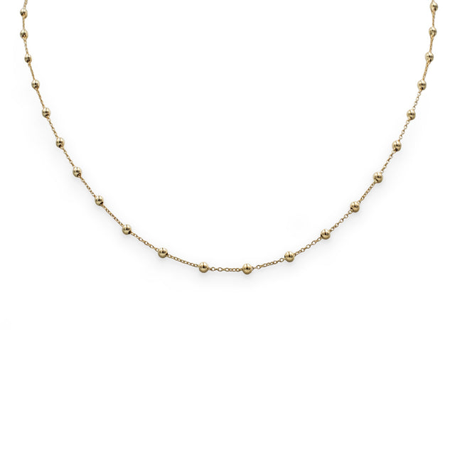 Girocollo Sfere Lisce in Oro Giallo cm 42-Girocolli-GRANARELLI-Gioielleria Granarelli