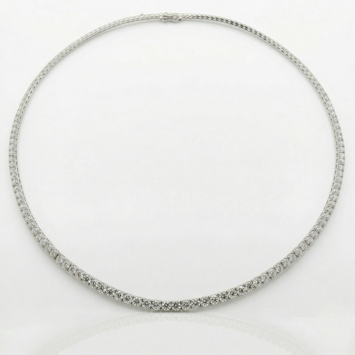 Girocollo Tennis Oro Bianco Diamanti 11.01 kt