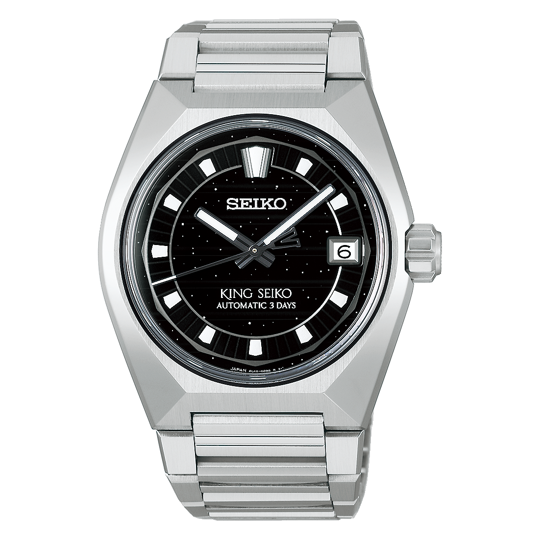 King Seiko Vanac Automatico Nero Acciaio 41mm
