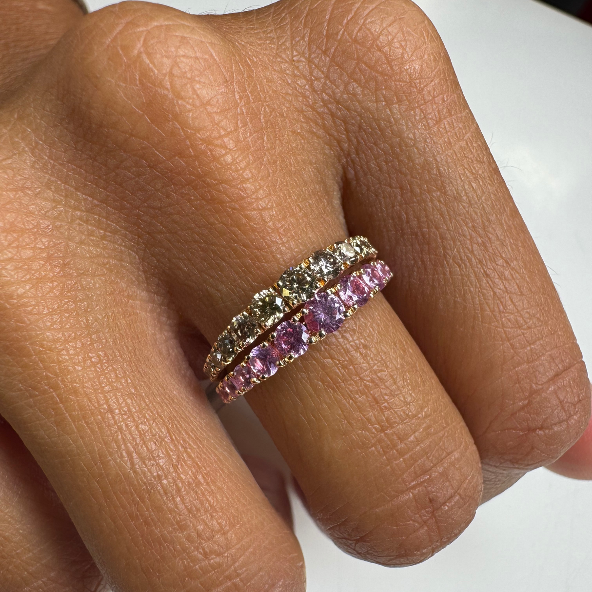 Fedina Scalata Diamanti Brown 0.81kt Oro Rosa