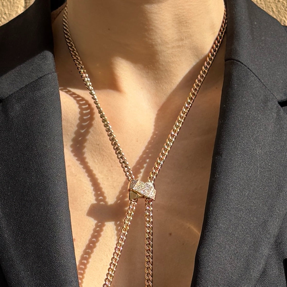 Collana Cravattino Pavè