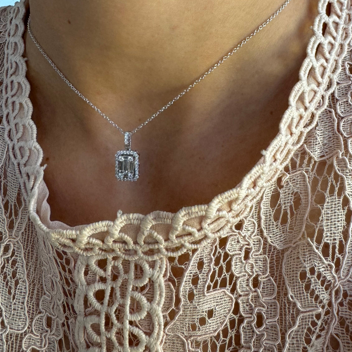 White gold diamond creation