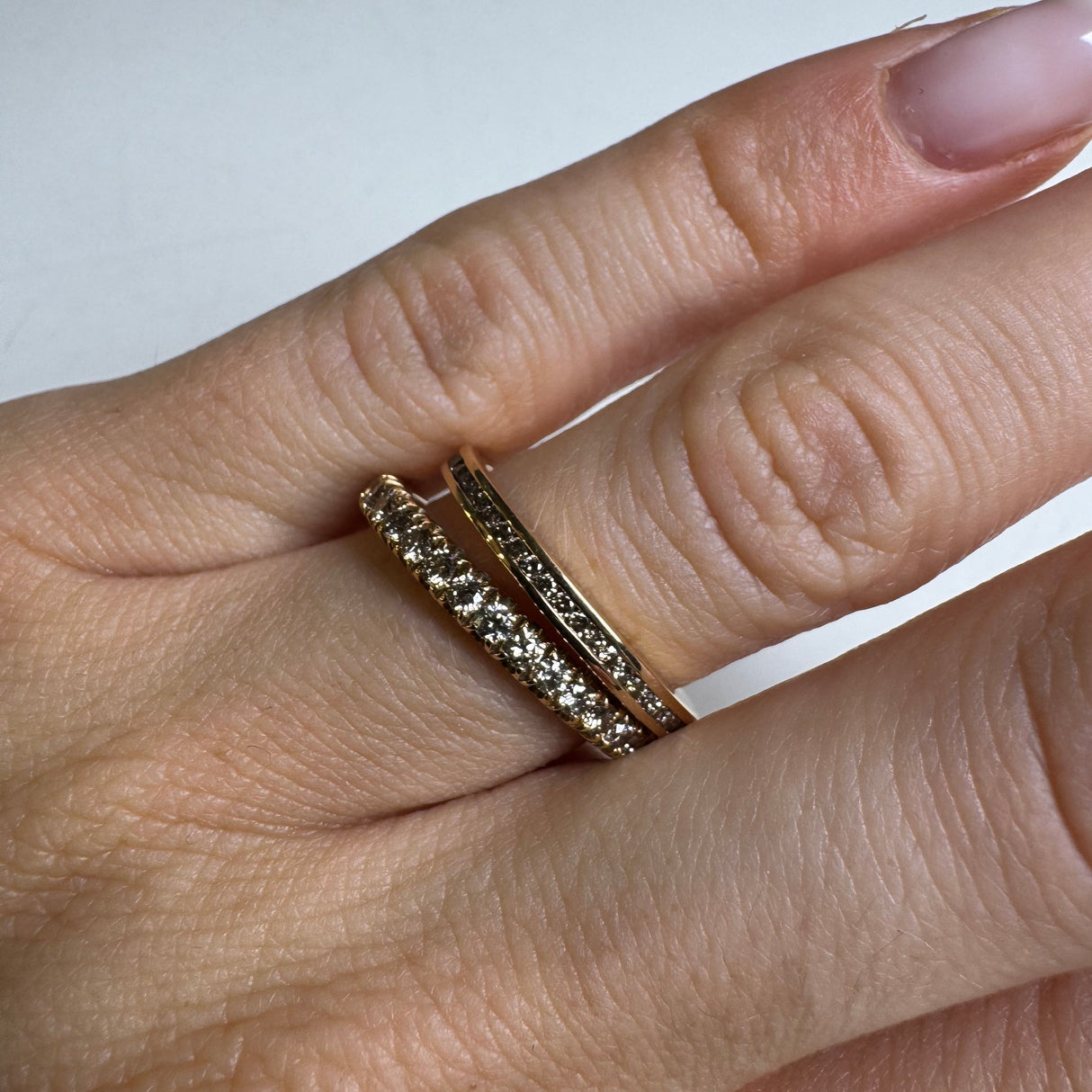 Anello Girodito Diamanti Brown 0,97kt in Oro Rosa