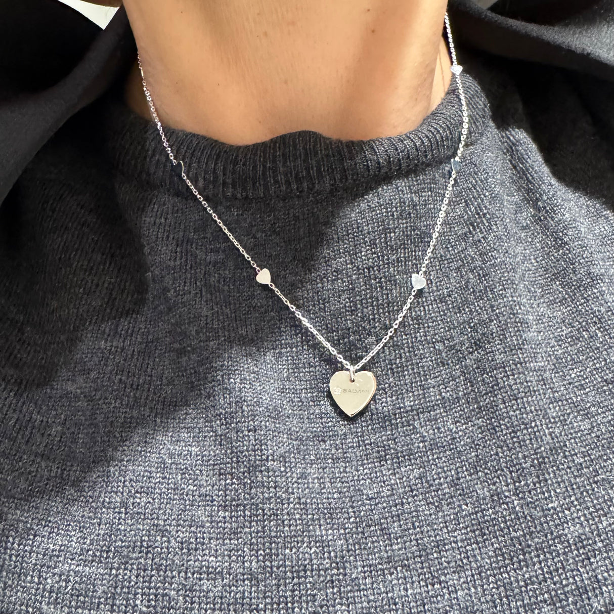 B 0.01 COLLE HEART 9KT