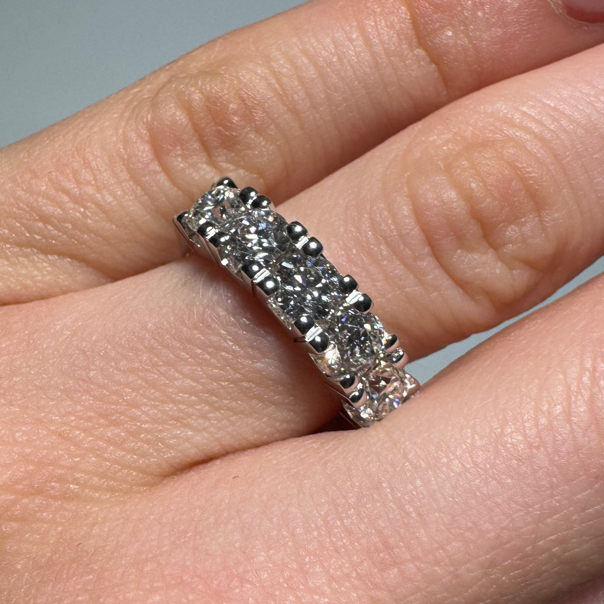 Anello Fedina 5 diamanti 2.01kt In Oro bianco