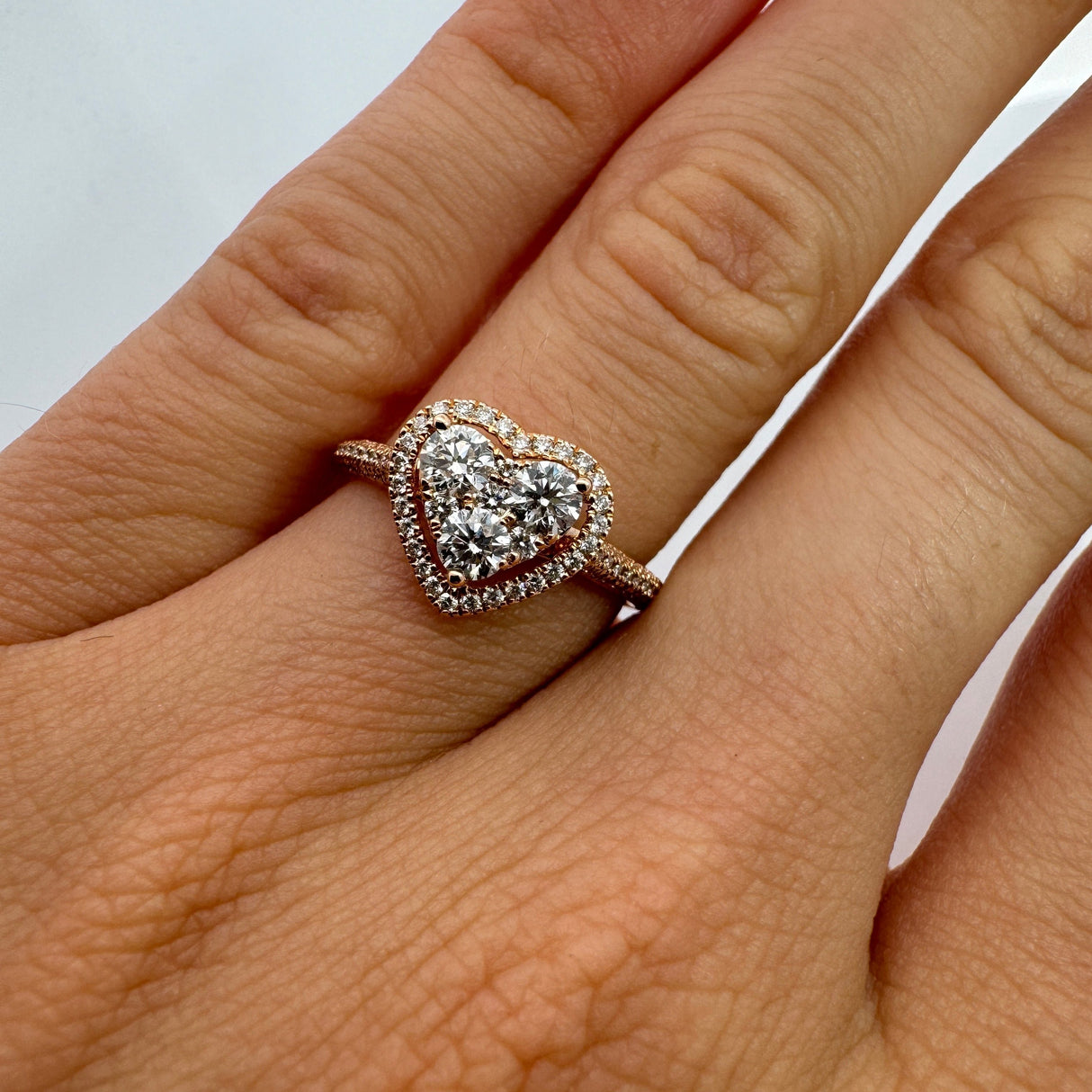 Lonely Ring Heart Magic Diamonds in Rose Gold 0.50CT