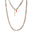 COLLANA CUBI PICCOLI IN TITANIO CON CORNETTO SMALTATO E ORO ROSA 9KT-COLLANA-MANO-Gioielleria Granarelli