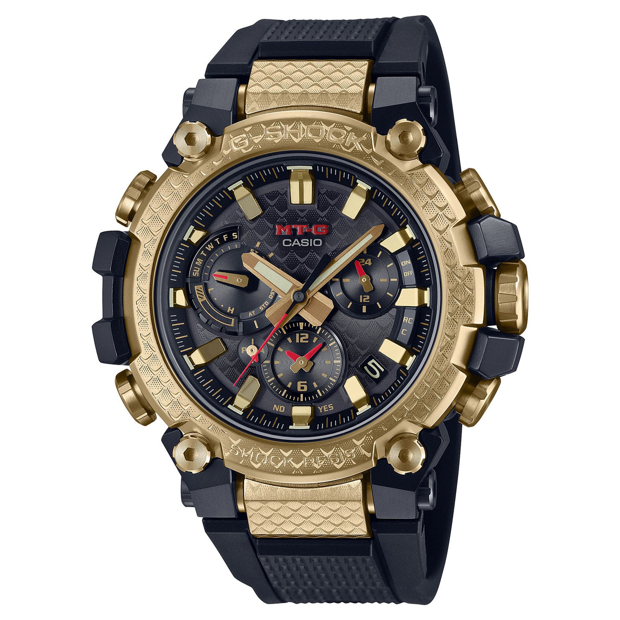 G-Shock MTG-B3000 Drago Dorato Cinturino Caucciù-Orologi-CASIO-Gioielleria Granarelli