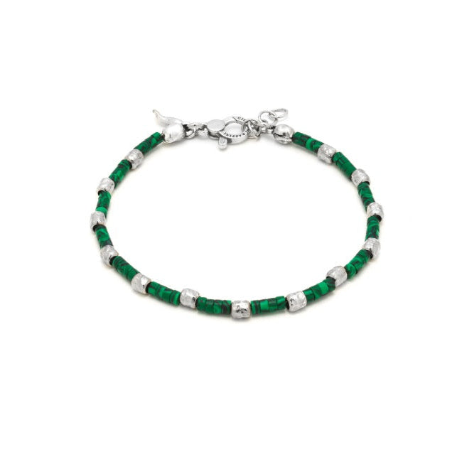 Bracciale Tango in Argento e Malachite-Bracciali-RASPINI-Gioielleria Granarelli