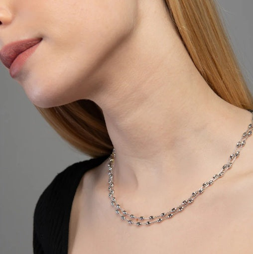 Collana in Argento e Oro Rosa Station Nebula