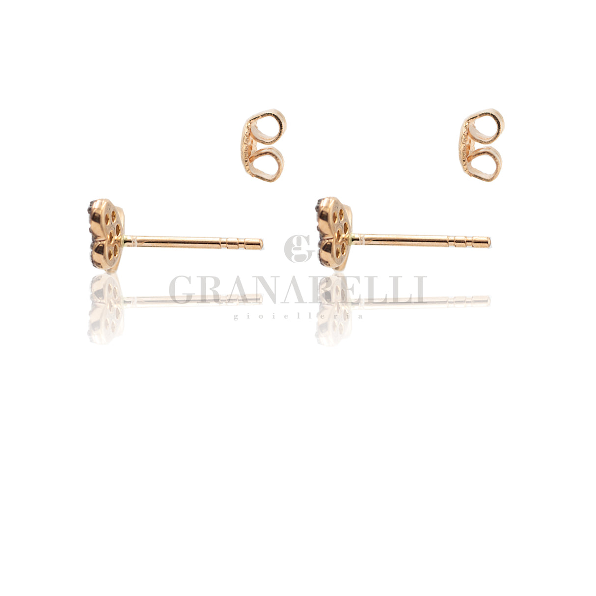 Butterfly and diamond gold gold earring